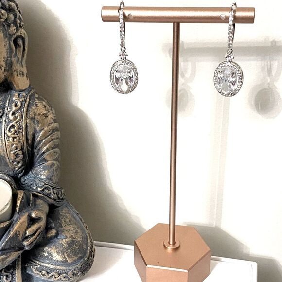 The Living Large Estate inspired round drop earrings 925 - Picture 9 of 12